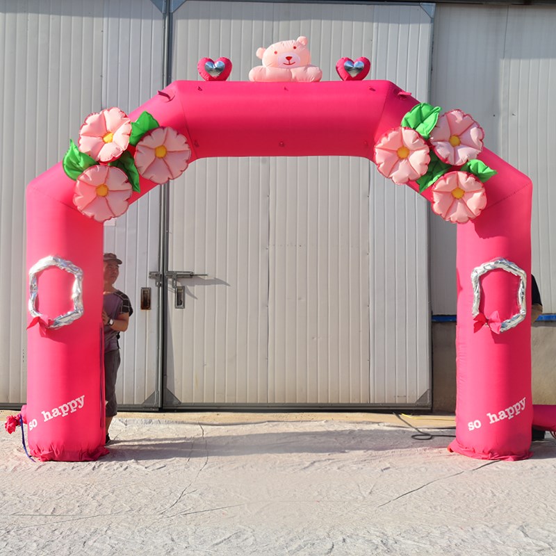 长丰镇粉色婚礼拱门
